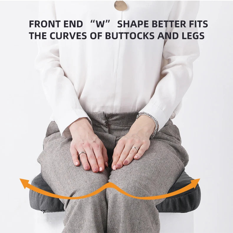 Ergonomic U-Shaped Memory Foam Seat Cushion for Coccyx Pain Relief