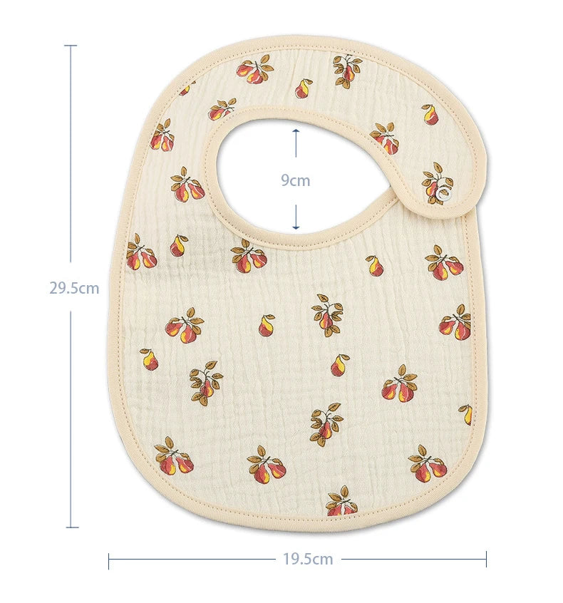 Soft Cotton Baby Bibs with Waterproof Backing – Set of 2