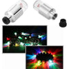 A set of motion-activated LED tire valve lights for bikes, cars, and motorcycles shown in various angles.