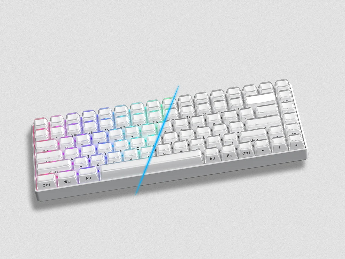 Crystal Clear Jelly Keycaps with Side-Printed Legends for Mechanical Keyboards