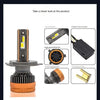 RGB Remote Control LED Headlight Bulbs with Tri-Color Modes