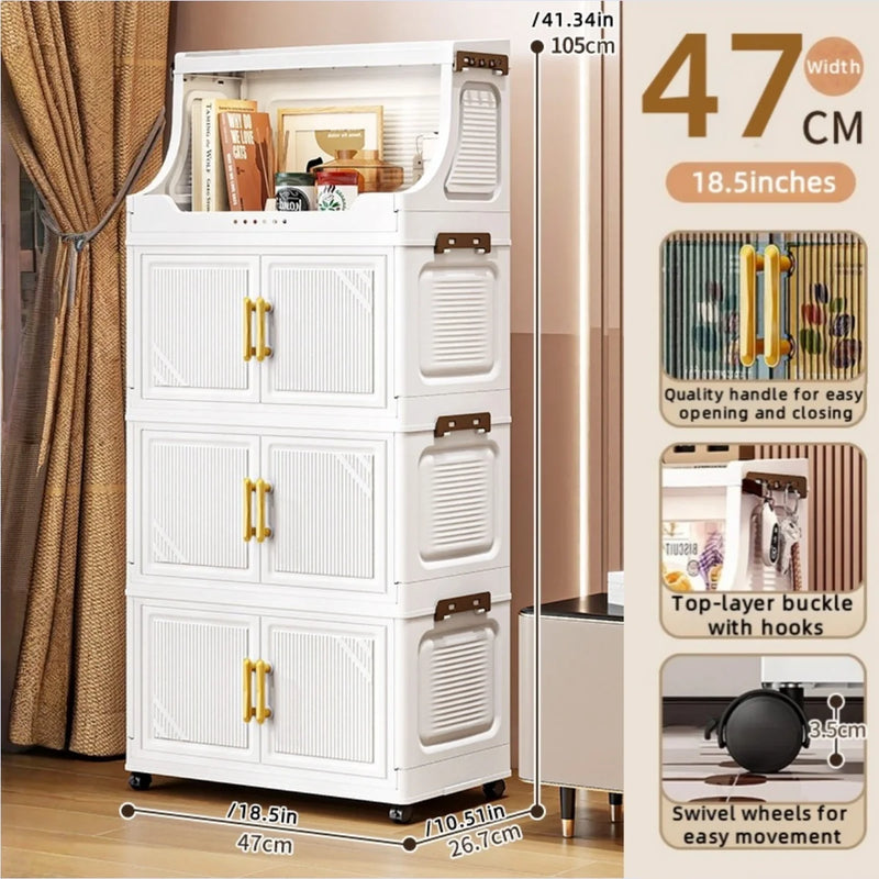 Foldable Double-Door Storage Cabinet