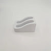 White double slot wall-mounted wrench organizer rack with curved slots