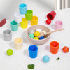 Rainbow Ball in Cups Color Sorting Toy for Toddlers