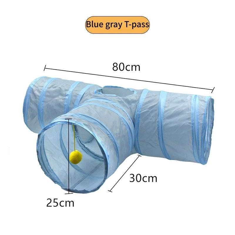 Foldable S-Shaped Cat Play Tunnel