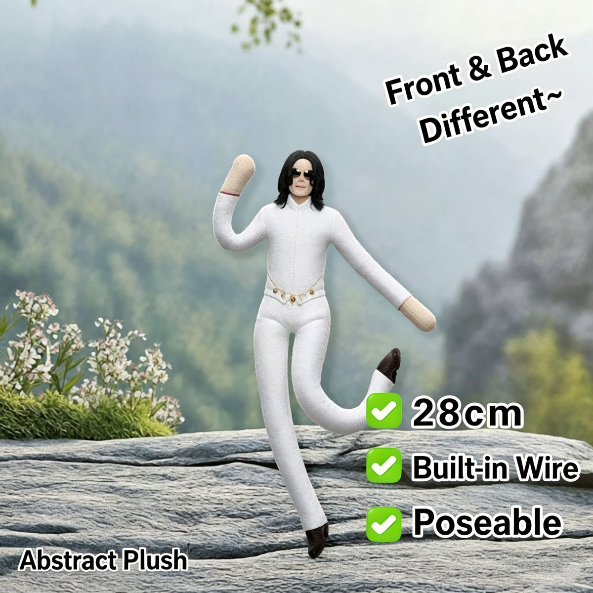 Michael Jackson Bendable Plush Doll with Wire Frame