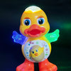 A yellow duck toy with glowing lights and wings, featuring a smaller duck inside.