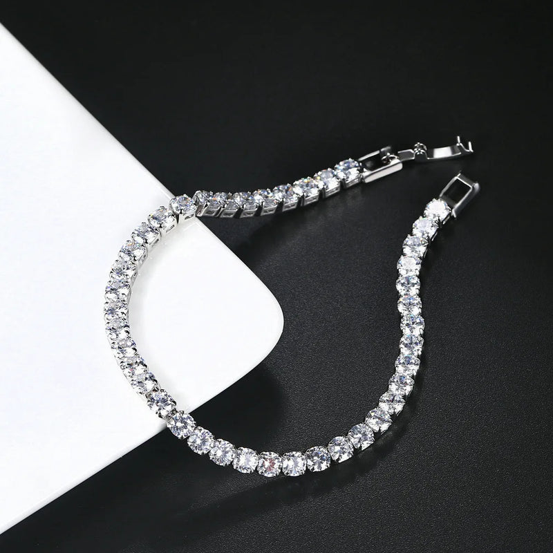 4mm Cubic Zirconia Tennis Bracelet