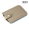 Slim Leather Card Holder with Quick-Access Pull Tab