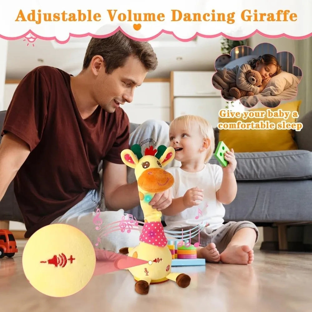Interactive Dancing and Talking Giraffe Plush Toy with Music