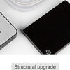 A black waterproof nylon cable organizer travel case is shown next to a white electronic device.