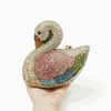 Swan Shaped Crystal Evening Clutch with Rhinestone Accents