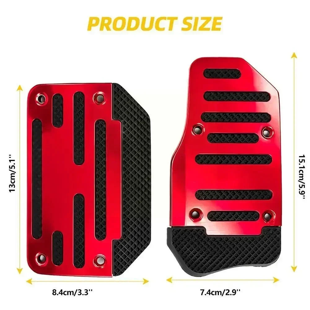Non-Slip Aluminum Pedal Covers for Gas and Brake