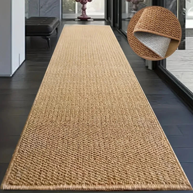 Minimalist Faux Sisal Jute Rug with Anti-Slip Backing