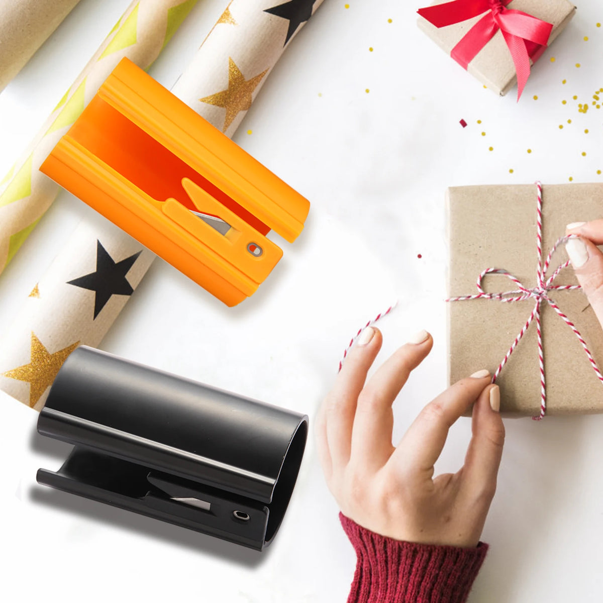 Sliding Wrapping Paper Cutter – Safe, Bladeless Gift Wrap Trimmer