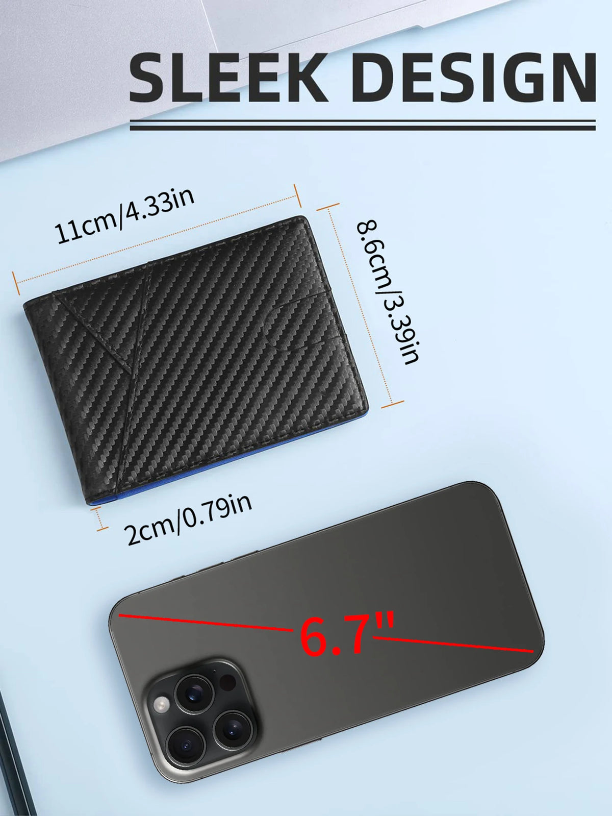 RFID Blocking Ultra-Thin Bifold Wallet with ID Windows