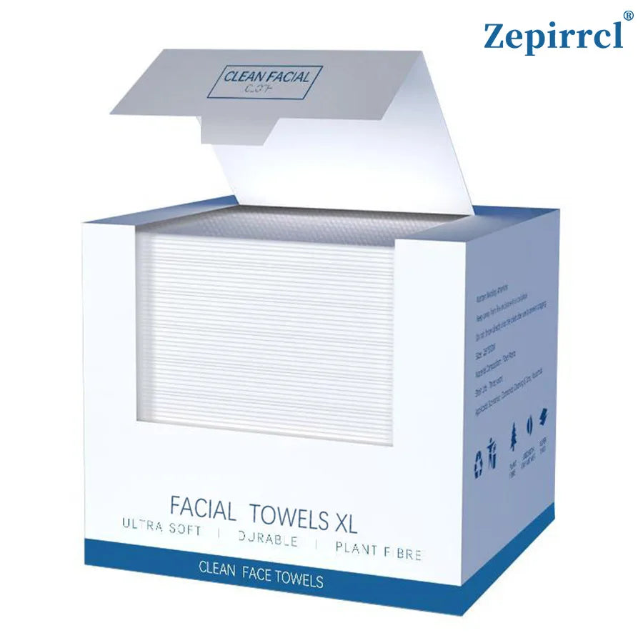 Large Disposable Face Towels – 40 Count, Soft & Thick for Gentle Cleansing