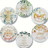 Floral Christian Quote Wooden Coasters (Set of 4)