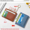 Slim Zippered Card Wallet for Women - Compact Multi-Slot Purse