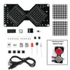 A soldering kit for an LED matrix digital hourglass featuring circuit boards, components, and wiring.