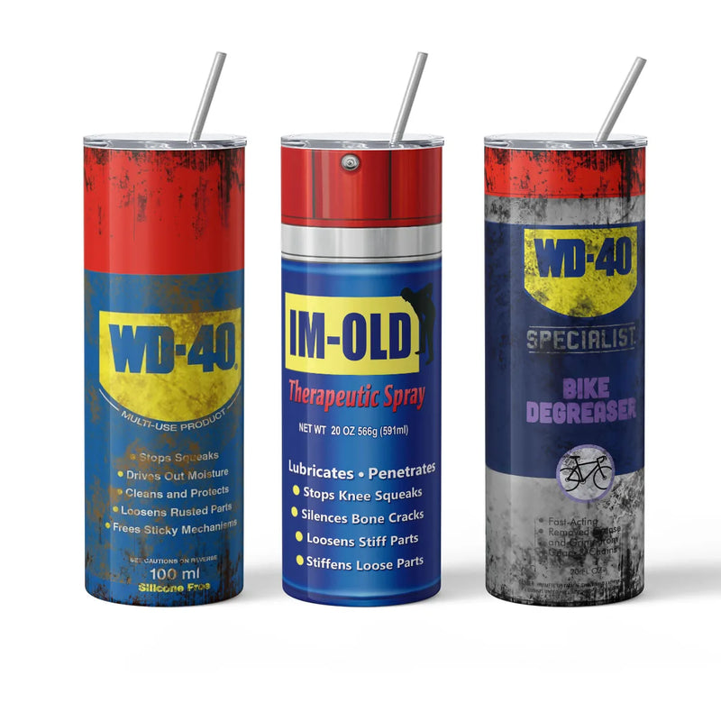Spray Can Insulated Tumbler with Lid and Straw