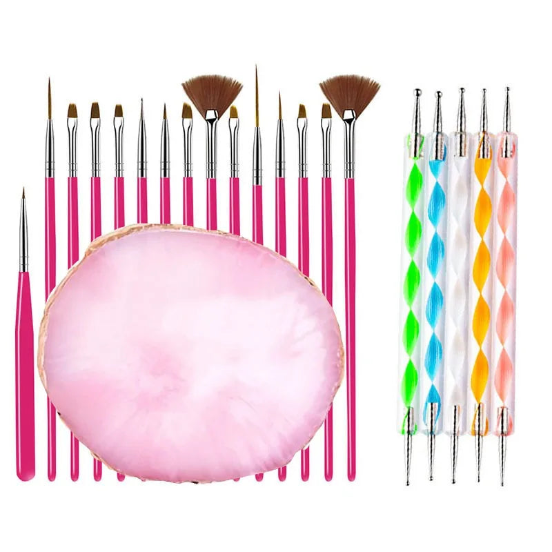 21-Piece Professional Nail Art Brush Set
