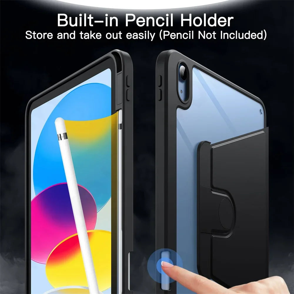Premium Multi-Angle Stand Case for iPad with Pencil Holder