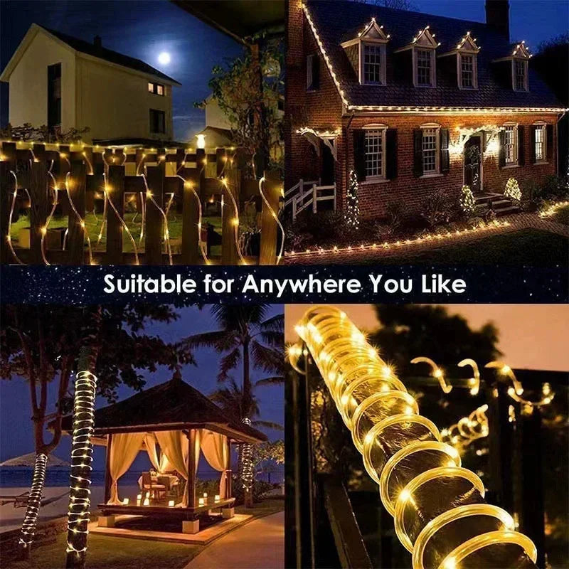 Solar-Powered LED Fairy String Lights