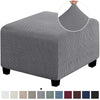Stretchable Jacquard Footrest Ottoman Cover