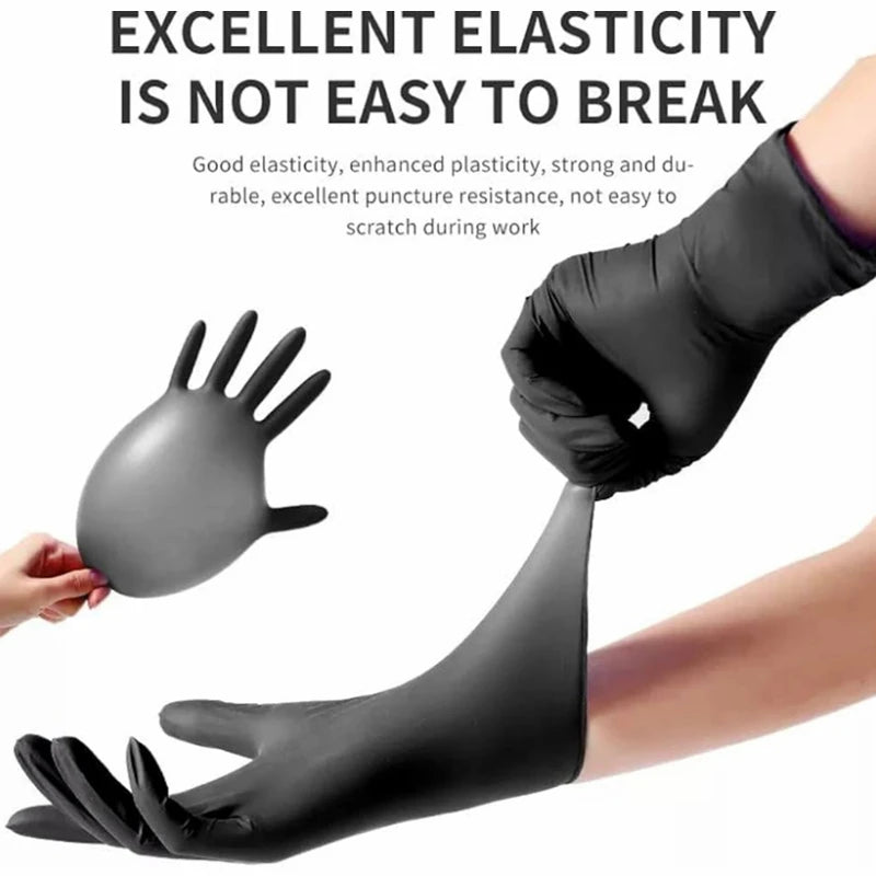 Disposable Black Nitrile Gloves (Multi-Pack)