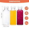 Reusable 12oz Plastic Juice Bottles Set (6 Pack)