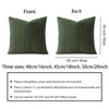 Boho Corduroy Square Pillow Cover - Farmhouse Neutral Decor