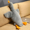Oversized White Goose Plush Toy & Sofa Cushion