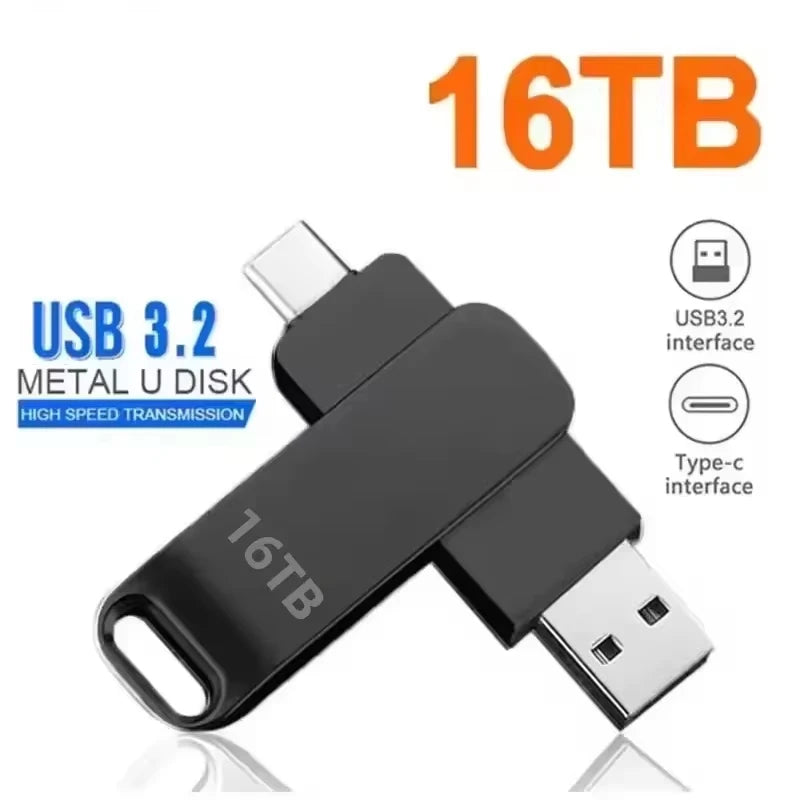 High-Speed USB 3.2 Flash Drive with Dual Type-C & USB Connectors