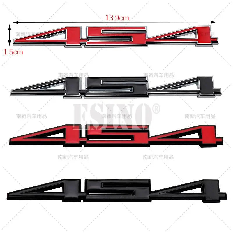 A set of four 3D metal alloy emblem badges for Chevrolet Camaro and Cruze in red and black finishes.