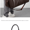 Retro PU Leather Weekender Duffel Bag with Adjustable Shoulder Strap