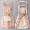 Retro Blumen-Rüschen-Rand Küchen-Schürze
