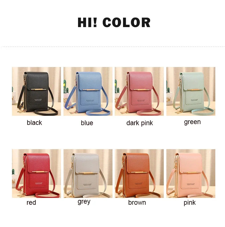 Women's Crossbody Wallet Bag with Touchscreen Phone Pocket