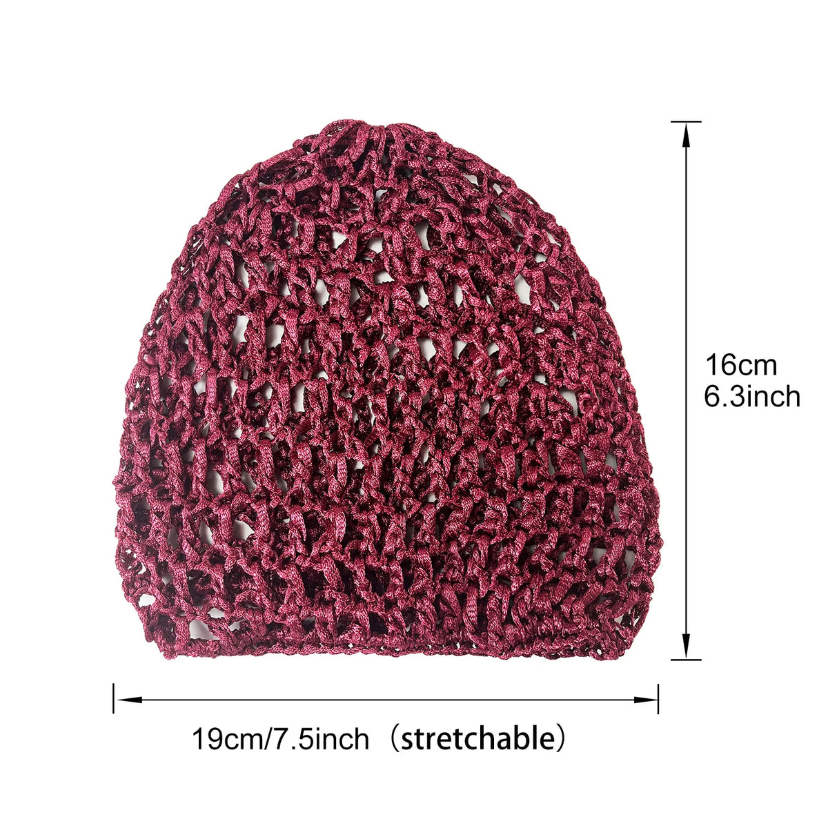 Hand-Crocheted Mesh Hair Net Cap for Women