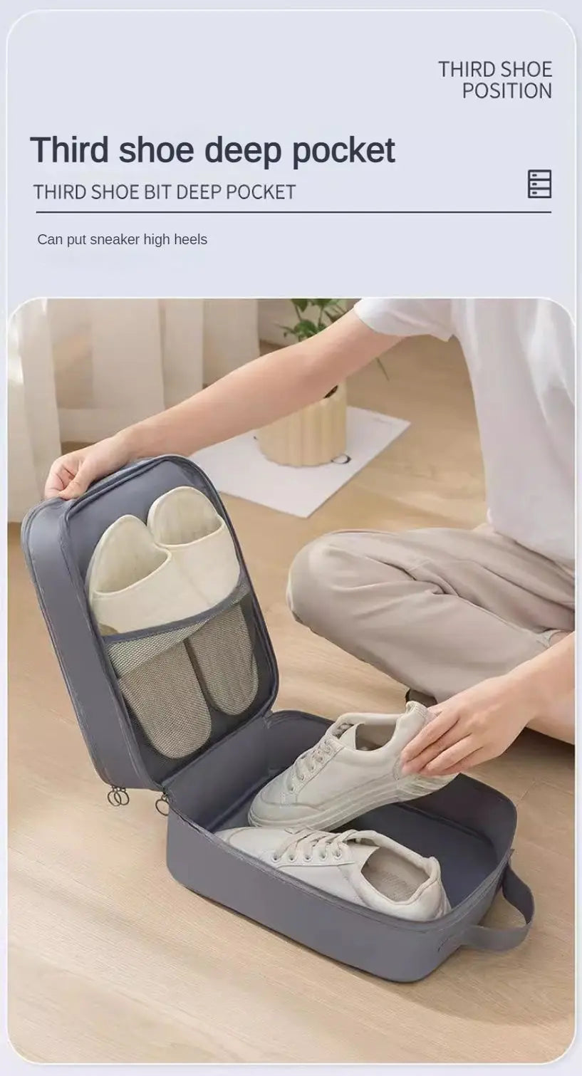 Waterproof Travel Shoe Storage Bag with Mesh Window