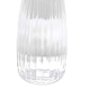 Clear Striped Plastic Flower Vase for Desk & Home Decor