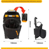 Large electric drill set featuring exquisite stitching and heavy-duty rivet reinforcement.