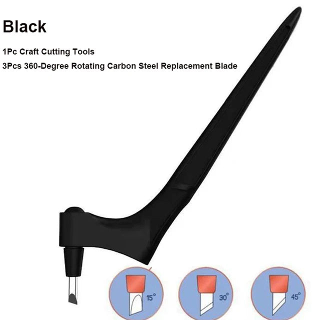 360° Rotating Blade Craft Cutter with 3 Replacement Blades