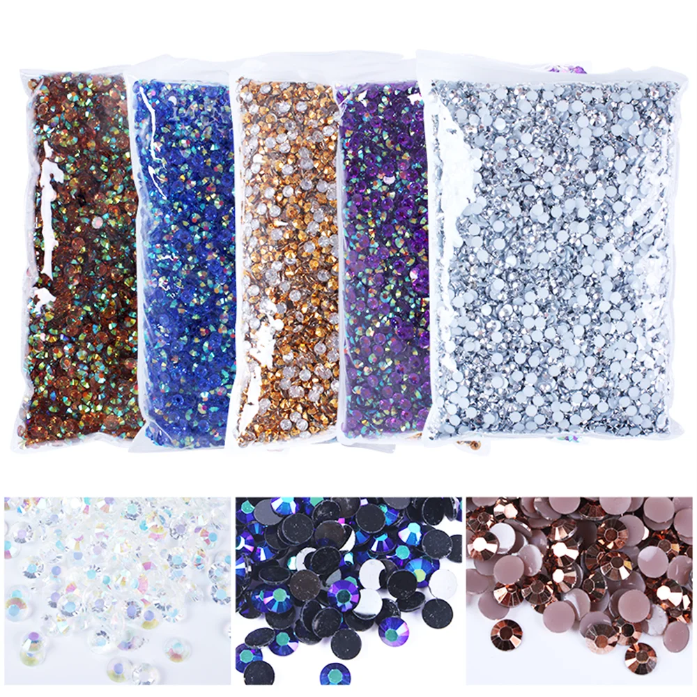 Jelly AB Flatback Resin Rhinestones (2-6mm)