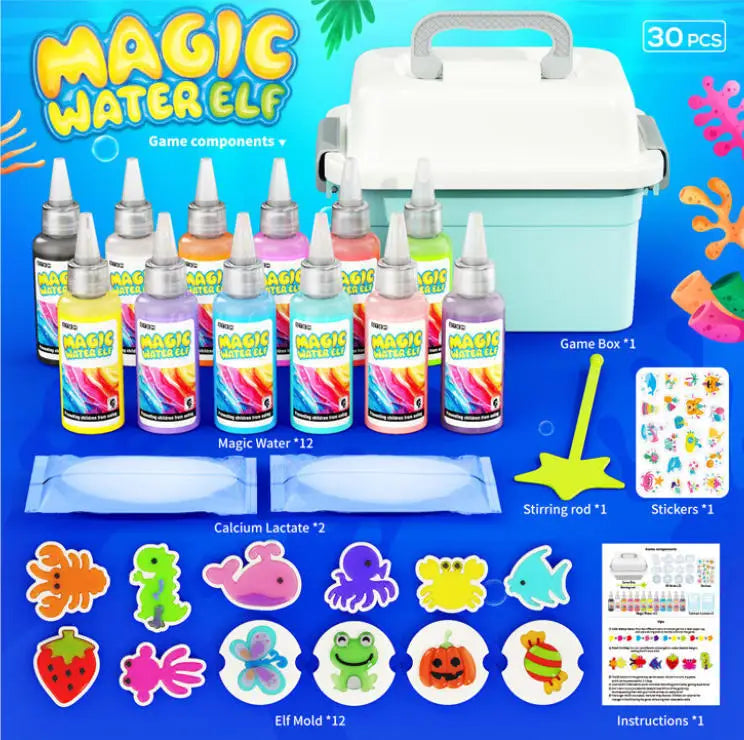 Magic Water Fairy Garden Kit — 12-Pack DIY STEM Sensory Toy with Molds