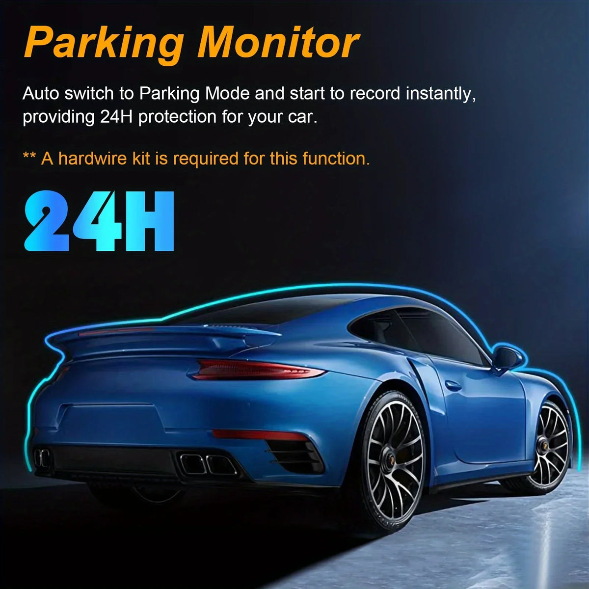 Dual-Lens Dash Cam with 1080P HD Recording and Night Vision