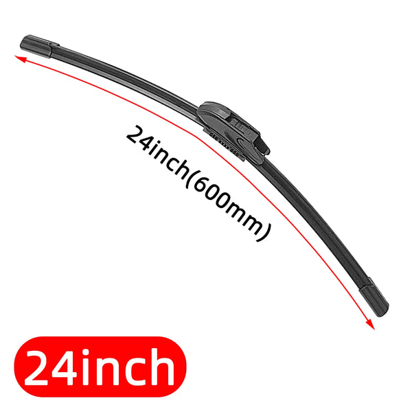 A black universal wiper blade with a 24-inch length is shown extending diagonally.