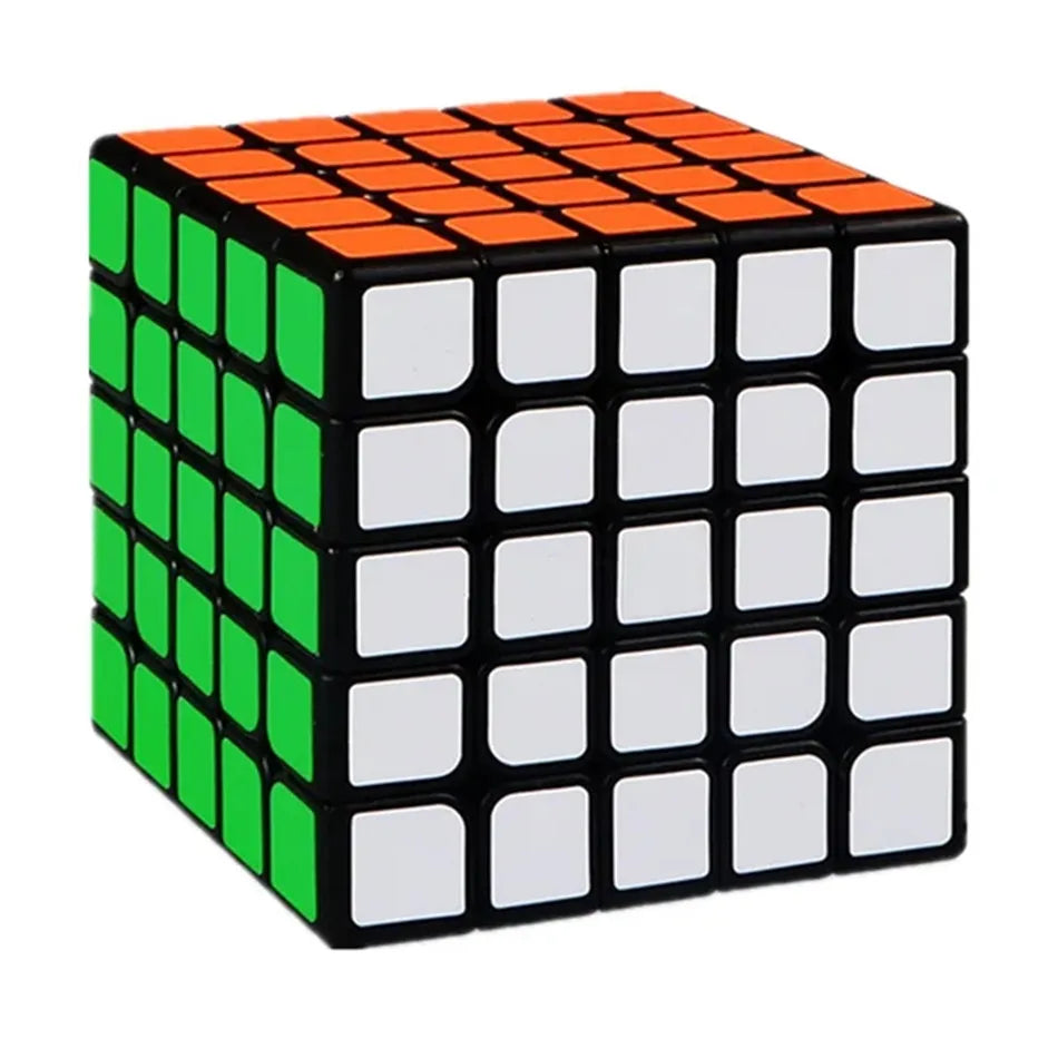 A black and orange QiYi Speed Cube 3x3 professional magnetic puzzle.