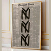 Framed vintage newspaper style wall art featuring the stylized NYT logo on a light background.