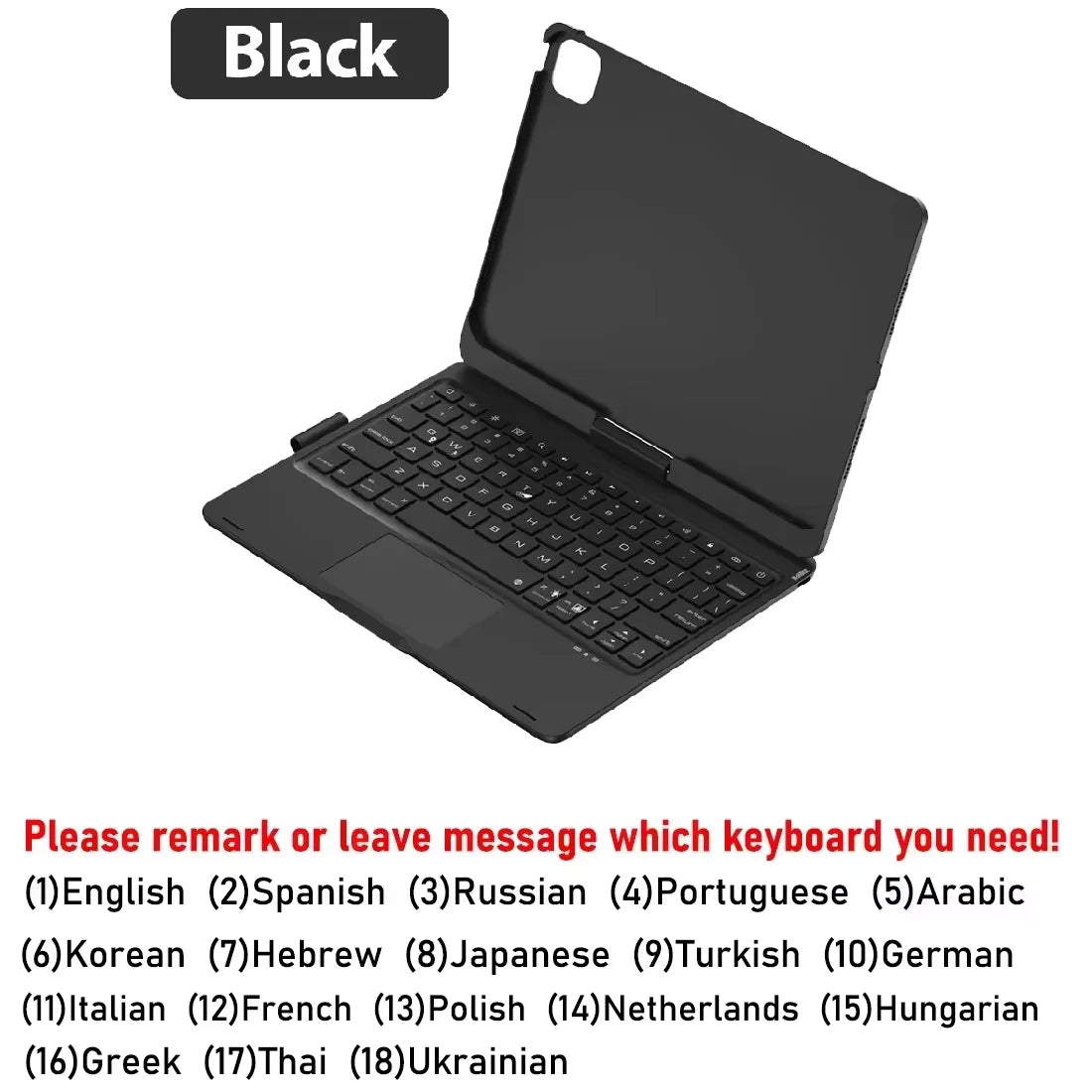 360° Rotating iPad Keyboard Case with Touchpad
